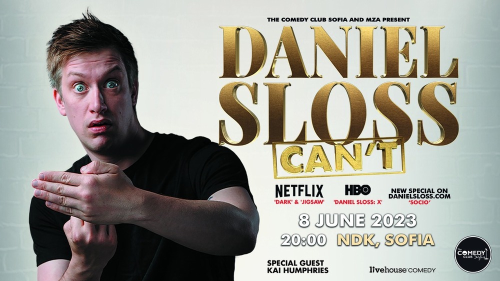 Британската стендъп звезда Даниел Слос ще има две шоута у нас през юни